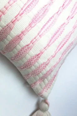 Archive New York Home Goods Antigua Lumbar Pillow- Faded Pink Striped