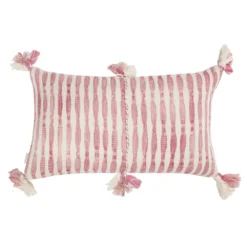 Archive New York Home Goods Antigua Lumbar Pillow- Faded Pink Striped