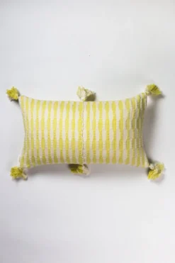 Archive New York Antigua Lumbar Pillow - Faded Yellow Striped Home Goods