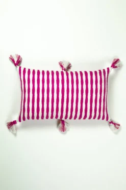 Archive New York Home Goods Antigua Lumbar Pillow - Fuchsia Pink Stripe 14 Archive New York Home Goods Antigua Lumbar Pillow - Fuchsia Pink Stripe
