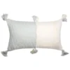 Archive New York Home Goods Antigua Lumbar Pillow - Natural White + Gray
