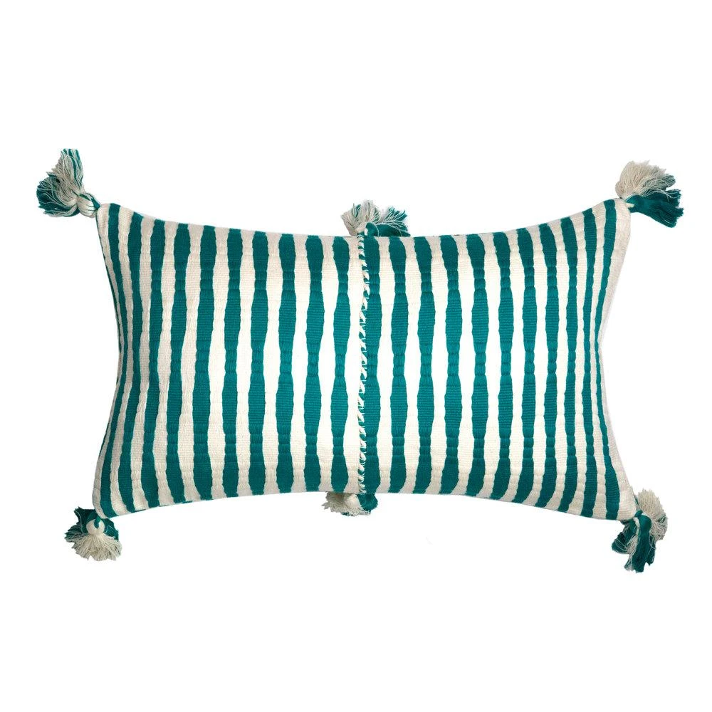 Archive New York Antigua Lumbar Pillow - Jade Striped 7 Archive New York Antigua Lumbar Pillow - Jade Striped