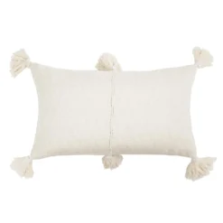 Archive New York Home Goods Antigua Lumbar Pillow - Natural White
