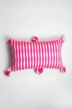 Archive New York Antigua Lumbar Pillow - Neon Pink Striped 9 Archive New York Antigua Lumbar Pillow - Neon Pink Striped