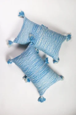 Archive New York Home Goods Antigua Lumbar Pillow - Ocean Blue Tie Dye