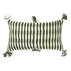 Archive New York Antigua Lumbar Pillow - Olive Striped Home Goods