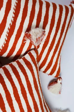 Archive New York Antigua Lumbar Pillow - Red Striped Home Goods