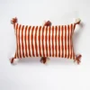 Archive New York Antigua Lumbar Pillow - Red Striped Home Goods