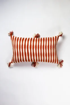 Archive New York Antigua Lumbar Pillow - Red Striped Home Goods