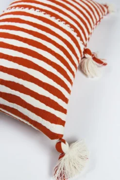 Archive New York Antigua Lumbar Pillow - Red Striped Home Goods