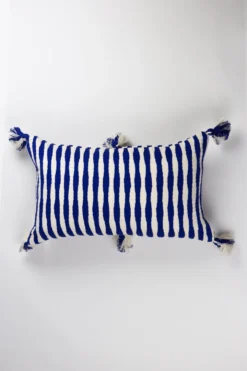 Archive New York Antigua Lumbar Pillow - Royal Blue Striped 9 Archive New York Antigua Lumbar Pillow - Royal Blue Striped