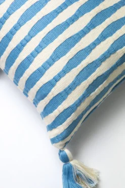 Archive New York Antigua Lumbar Pillow - Sky Blue Striped