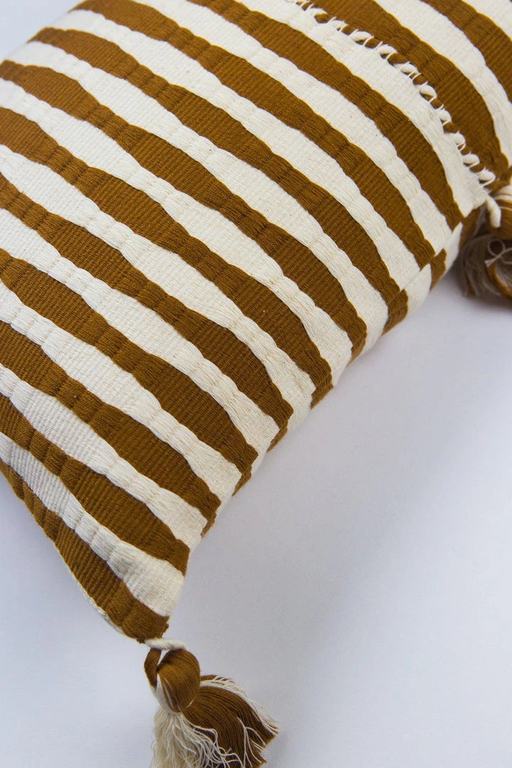 Archive New York Antigua Lumbar Pillow - Umber Striped 5 Archive New York Antigua Lumbar Pillow - Umber Striped