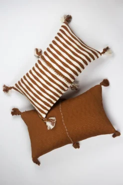 Archive New York Antigua Lumbar Pillow - Umber Striped