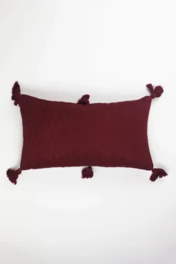 Archive New York Antigua Lumbar Pillow - Burgundy