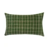 Archive New York Chiapas Plaid Lumbar Pillow - Forest Green