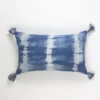 Archive New York Indigo Striped Shibori Lumbar Pillow Cover