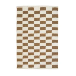 Archive New York Home Goods Zapotec Checkered Wool Rug - Umber + Ivory