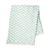 Archive New York Home Goods Quilted Suzani Throw Blanket - Light Sage Gray + White