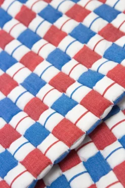 Archive New York Quilted Suzani Throw Blanket - Red + Blue 17 Archive New York Quilted Suzani Throw Blanket - Red + Blue