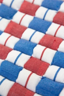 Archive New York Quilted Suzani Throw Blanket - Red + Blue 15 Archive New York Quilted Suzani Throw Blanket - Red + Blue