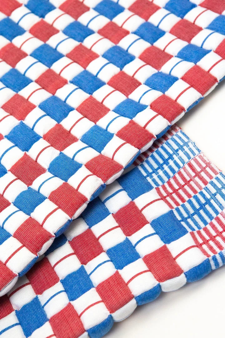 Archive New York Quilted Suzani Throw Blanket - Red + Blue 5 Archive New York Quilted Suzani Throw Blanket - Red + Blue