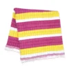 Archive New York Quilted Suzani Throw Blanket - Yellow + Pink Stripe