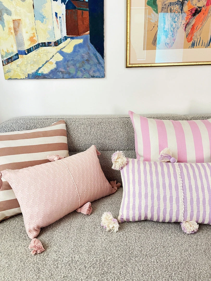 Archive New York Santiago Cabana Stripe Throw Pillow - Light Pink Home Goods 5 Archive New York Santiago Cabana Stripe Throw Pillow - Light Pink Home Goods