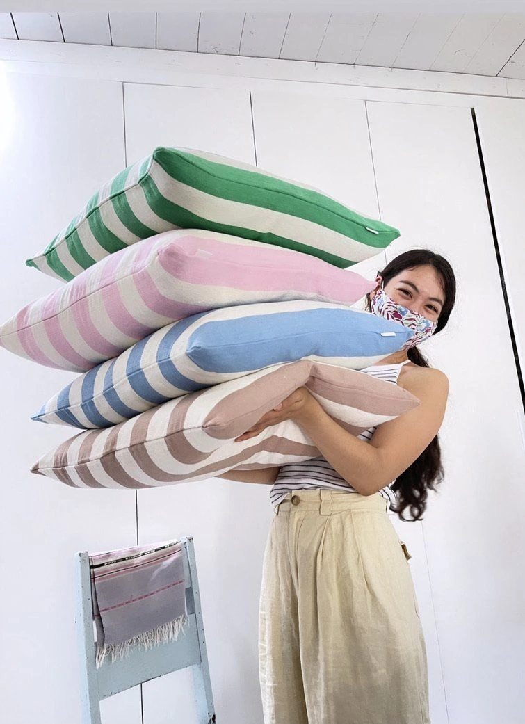 Archive New York Santiago Cabana Stripe Throw Pillow - Tan Home Goods 7 Archive New York Santiago Cabana Stripe Throw Pillow - Tan Home Goods