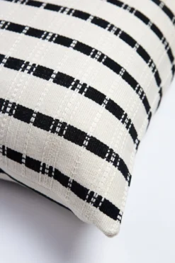 Archive New York Santiago Grid Throw Pillow - Black + White Home Goods