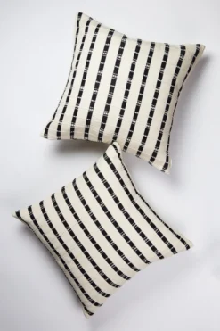 Archive New York Santiago Grid Throw Pillow - Black + White Home Goods