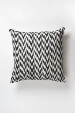 Archive New York Toto Ikat Throw Pillow - Black + White Handcrafted 11 Archive New York Toto Ikat Throw Pillow - Black + White Handcrafted