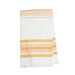 Archive New York Home Goods White + Orange Kitchen Towel