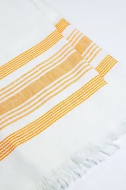Archive New York Home Goods White + Orange Kitchen Towel
