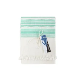 Archive New York White + Mint Kitchen Towel