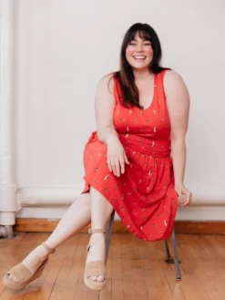 Mata Traders Asheville Red Swimmers Dress