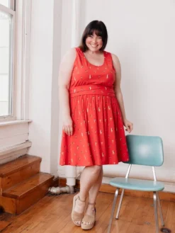 Mata Traders Asheville Red Swimmers Dress