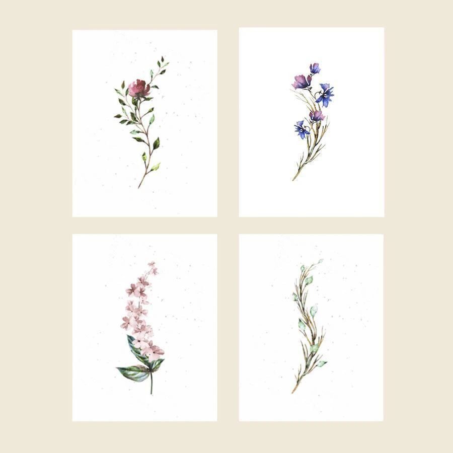 Cute Root Greeting Cards Assorted Botanical Plantable Cards - 8 Pack 4 Cute Root Greeting Cards Assorted Botanical Plantable Cards - 8 Pack