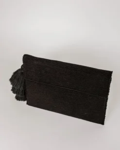August Sage Ande Tassel Clutch - Classic Black