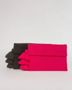 August Sage Ande Tassel Clutch - Classic Black