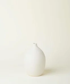 August Sage Home Goods Emilia Fluted Vase - Crema