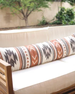 August Sage Estrellas Wool Lumbar Pillow Throw Pillows