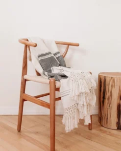 August Sage Rayas Alpaca Throw Blanket