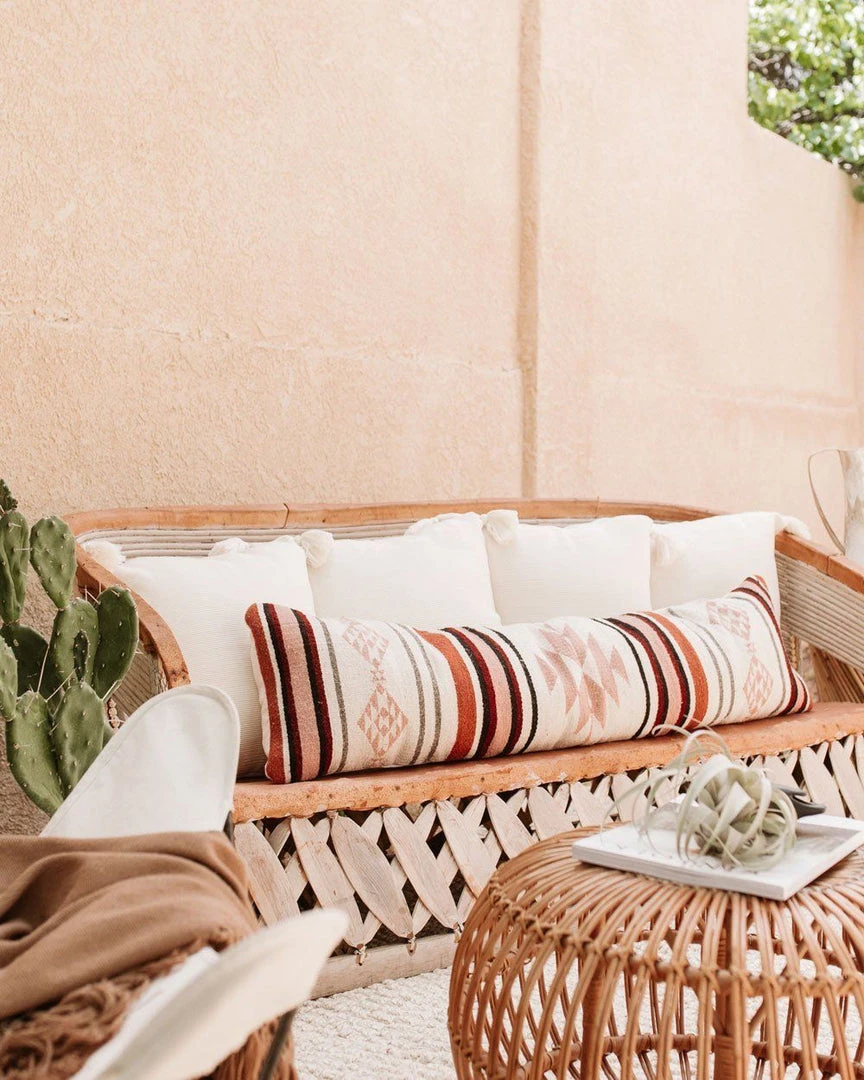 August Sage Sophia Rosado Wool Lumbar Pillow 4 August Sage Sophia Rosado Wool Lumbar Pillow