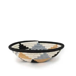 Azizi Life Home Goods Boutique Diversiform Woven Bowls - Gray