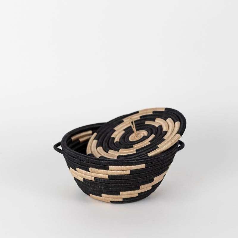 Azizi Life Woven Pot Basket With Lid Home Goods 9 Azizi Life Woven Pot Basket With Lid Home Goods
