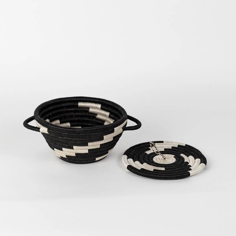 Azizi Life Woven Pot Basket With Lid Home Goods 6 Azizi Life Woven Pot Basket With Lid Home Goods