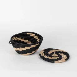 Azizi Life Woven Pot Basket With Lid Home Goods 18 Azizi Life Woven Pot Basket With Lid Home Goods