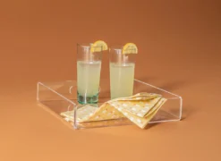 Newly Goods Handcrafted Balsamo Lucite Upcycled Square Tray