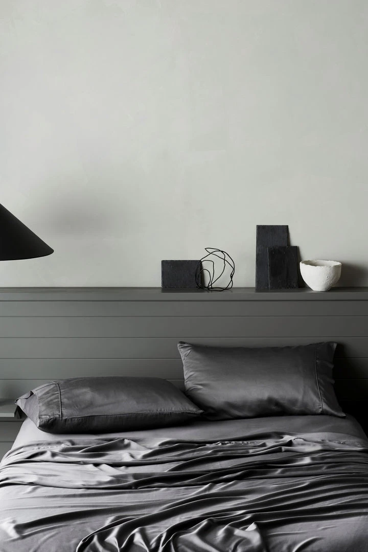 Ettitude Home Goods Bamboo Sateen Flat Sheet - Slate 4 Ettitude Home Goods Bamboo Sateen Flat Sheet - Slate